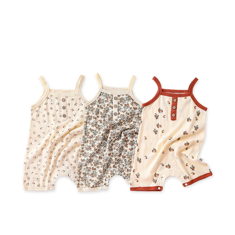 Cotton Baby Romper - Sleeveless Summer Jumpsuit for Newborns 0-24M - MamaNest