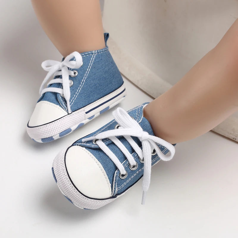 Baby Canvas Sneakers - Anti-Slip First Walker Shoes - MamaNest