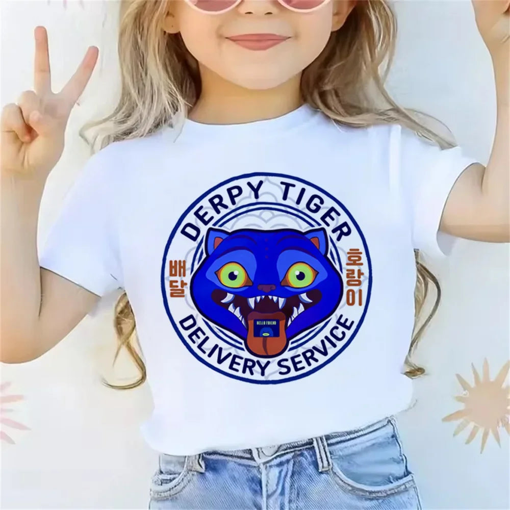 Kids Cartoon T-Shirt - Summer Short Sleeve Graphic Tee - MamaNest