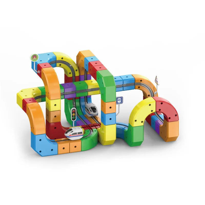Magic Track Train Set 51/118 Pieces - Educational Rail Car Toy - MamaNest