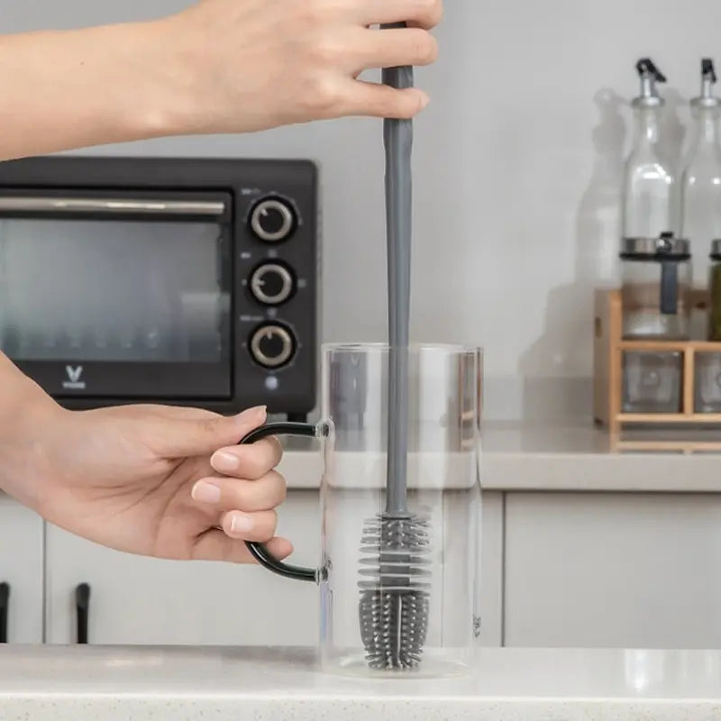 Silicone Cup Brush with Long Handle - Bottle Cleaning Brush - MamaNest