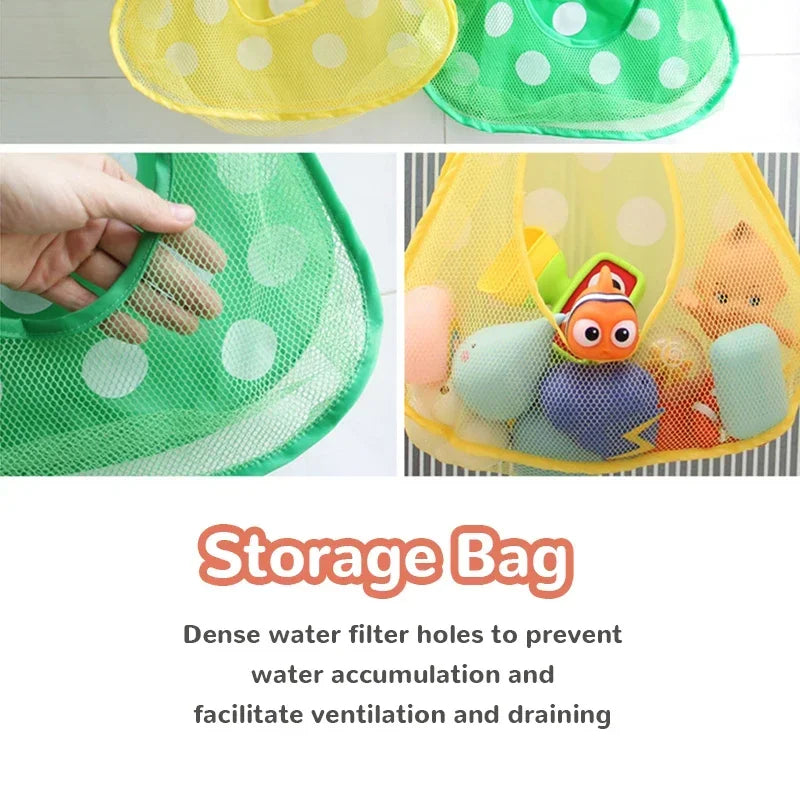 Bath Toy Storage Bag - Mesh Organiser with Suction Cups - MamaNest