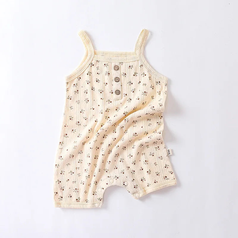 Cotton Baby Romper - Sleeveless Summer Jumpsuit for Newborns 0-24M - MamaNest