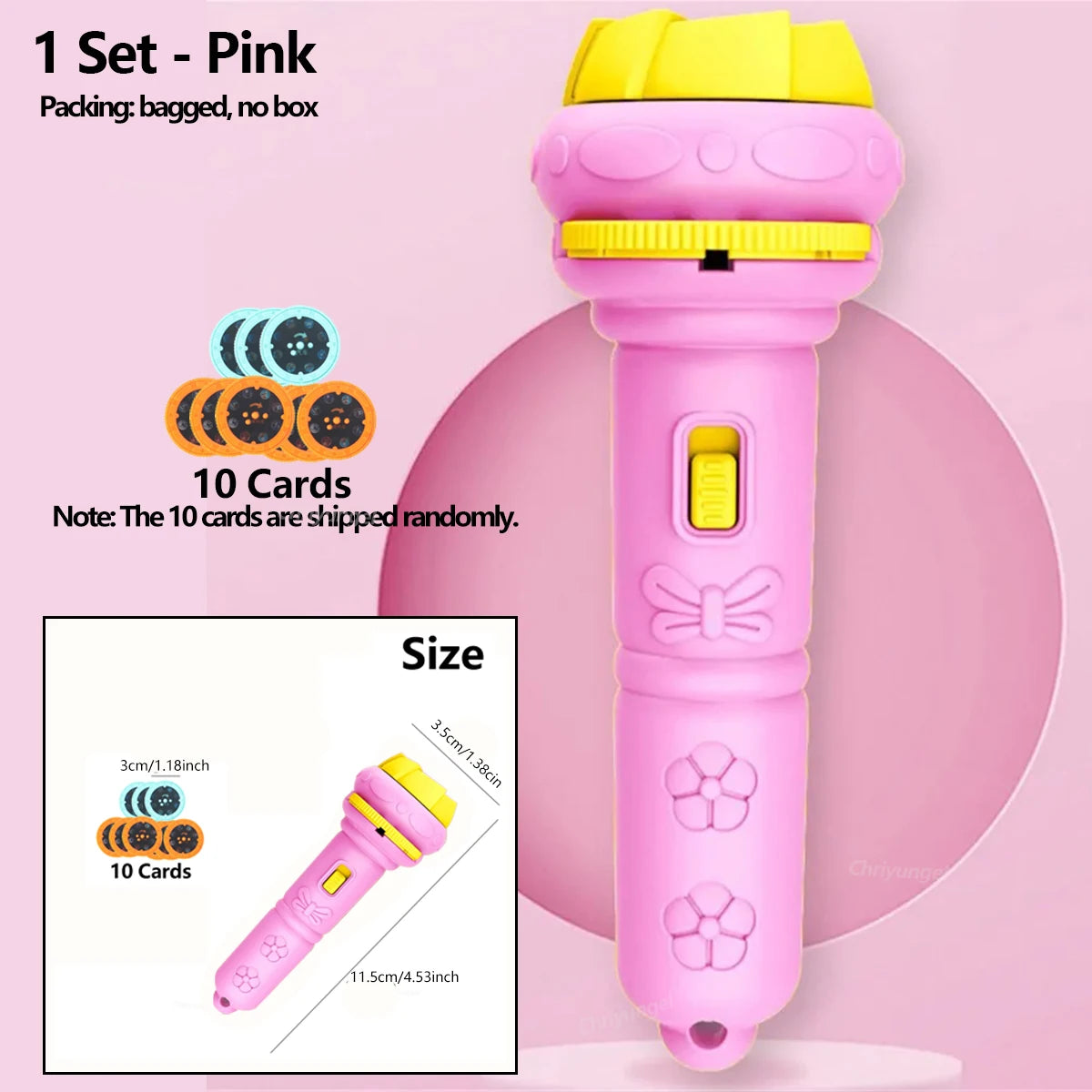 10Pcs Cartoon Projector Flashlight Cards, Creative Kids Flashlight Toy Projector for Children, Bedtime Story Toy for Babies