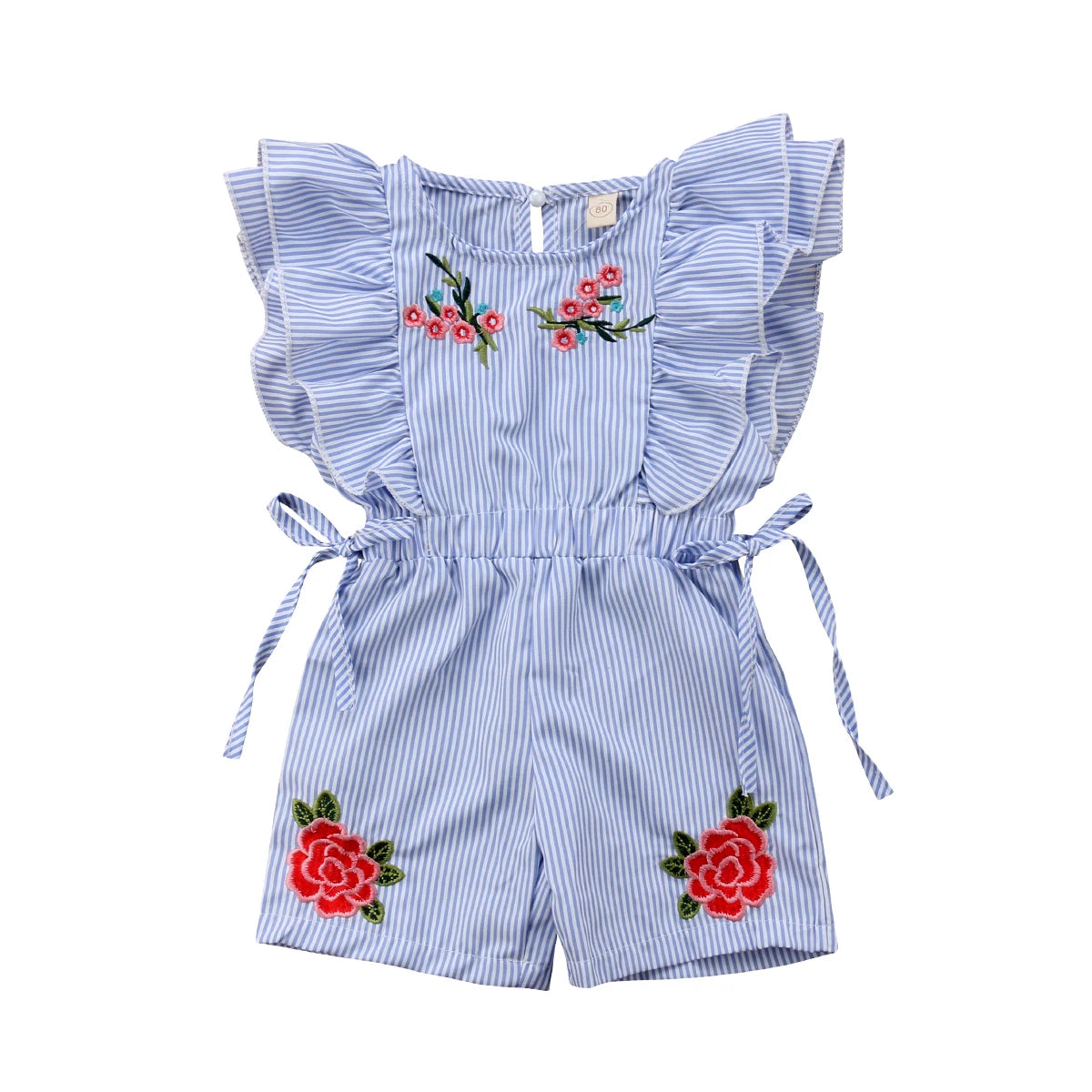 Baby Girl Flower Romper - Toddler Ruffle Jumpsuit Outfit - MamaNest