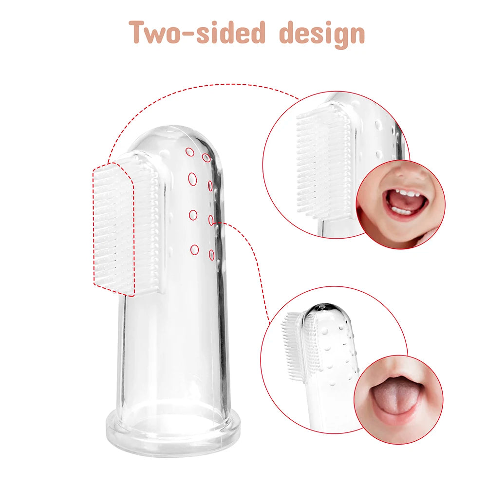 Baby Finger Toothbrush Set - Silicone Infant Dental Care (3 Pack) - MamaNest