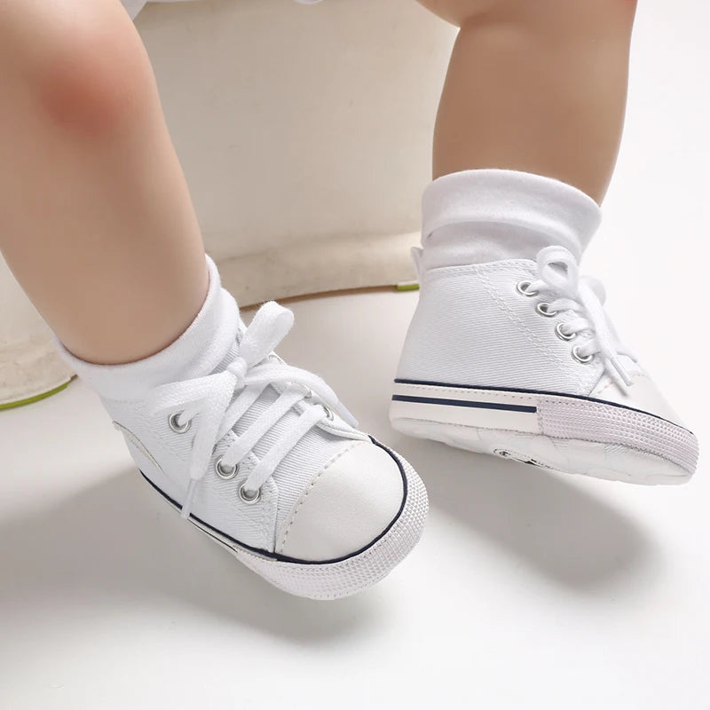 Baby Canvas Sneakers - Anti-Slip First Walker Shoes - MamaNest