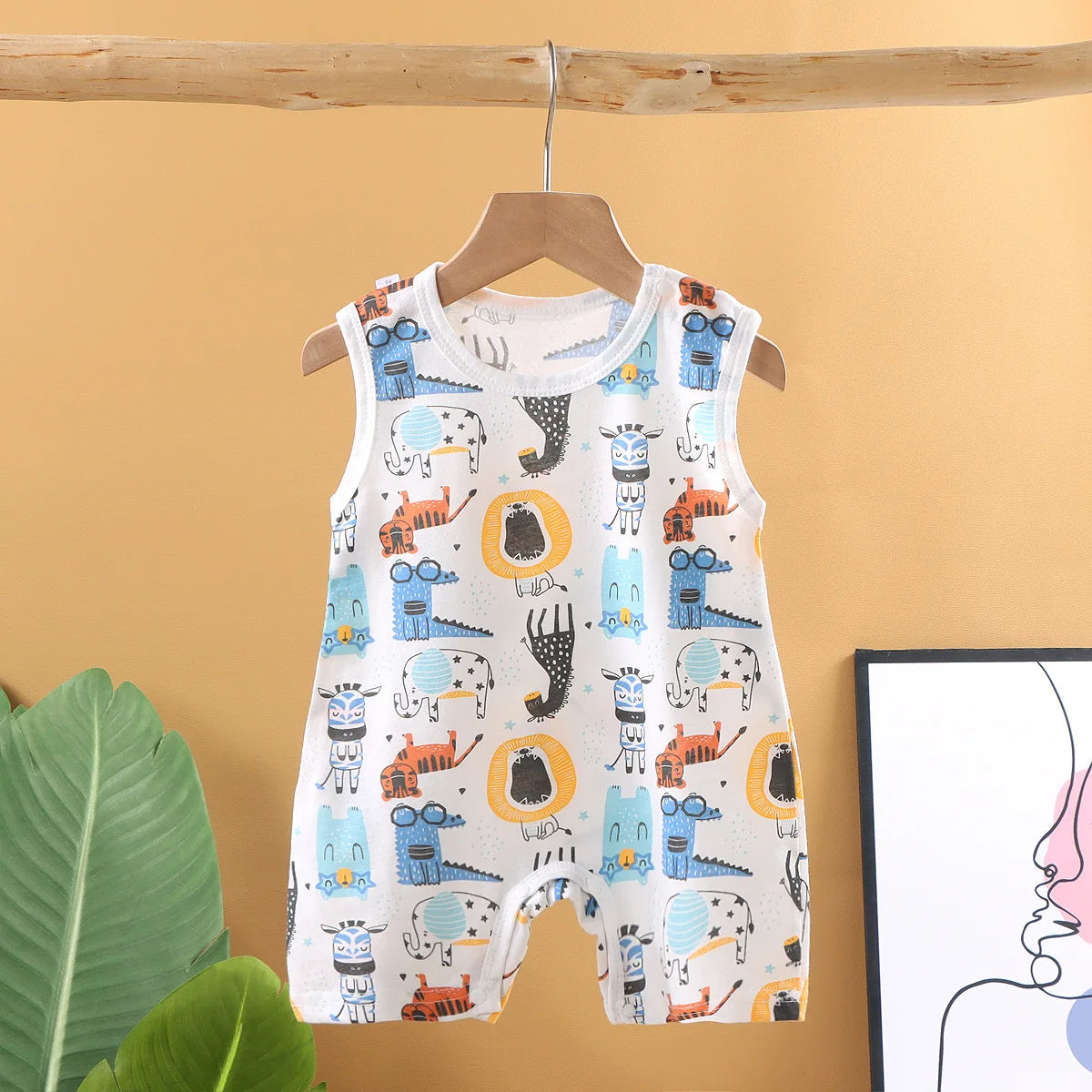 Cotton Baby Crawling Romper - Soft Lightweight Homewear 1-20M - MamaNest