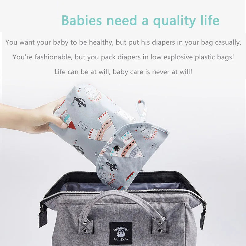 Diaper Bag Organiser - Waterproof Wet/Dry Compartment Pouch - MamaNest