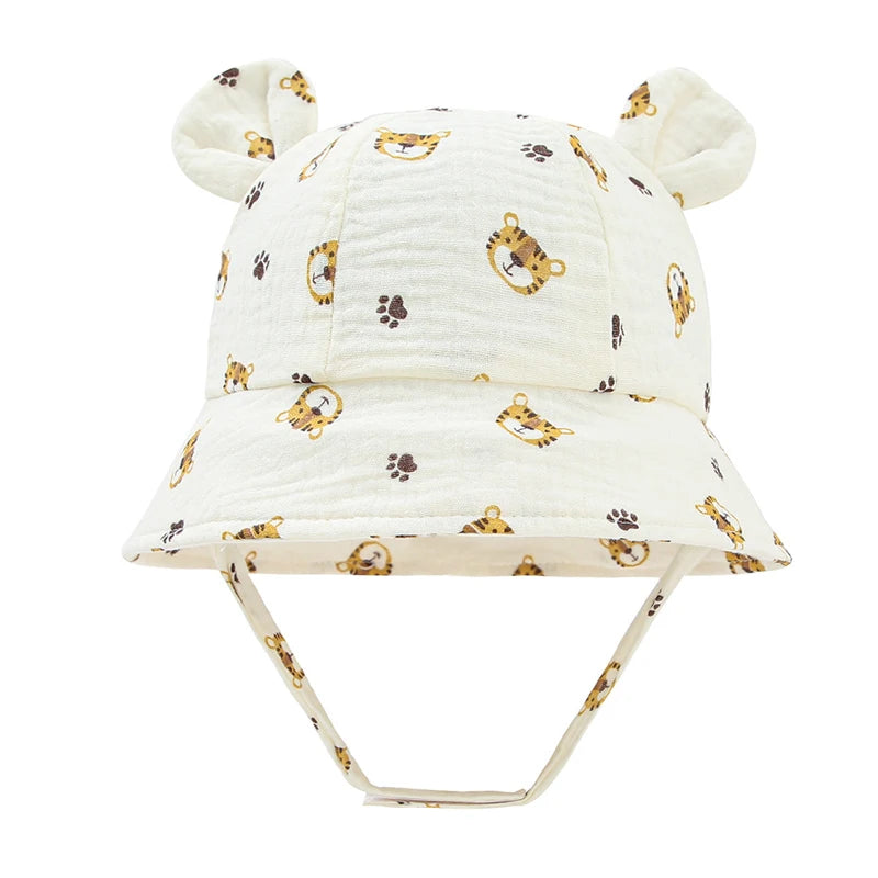 Muslin Baby Sun Hat - Breathable Cotton Summer Cap (3-12 Months) - MamaNest