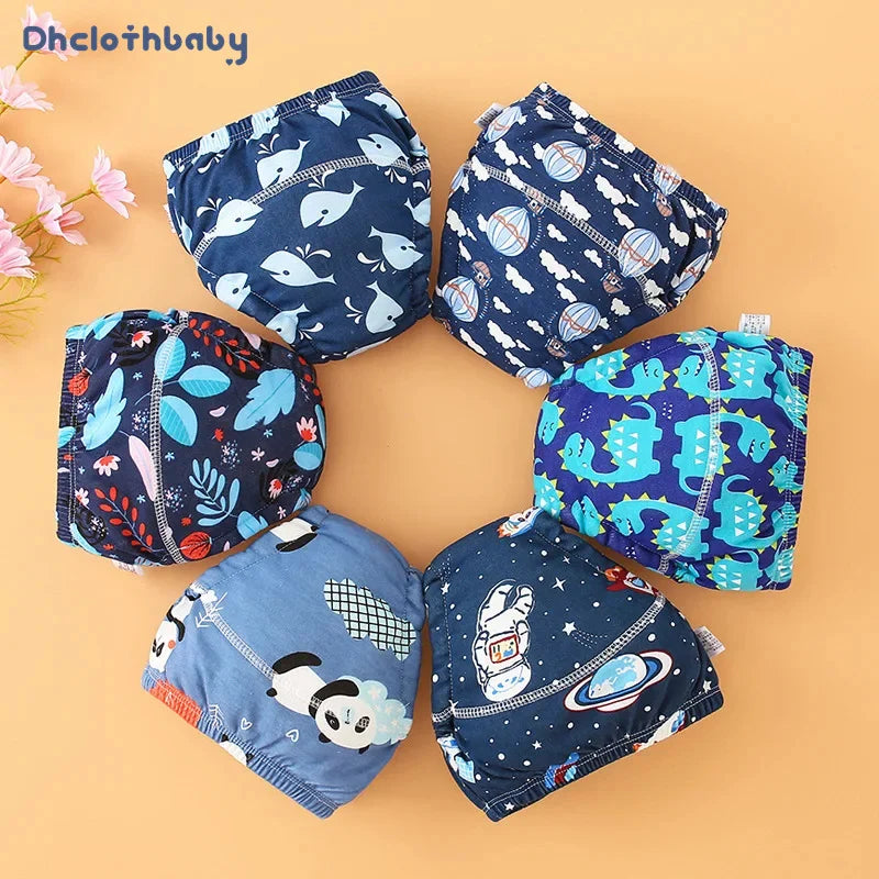 4PCS Baby Waterproof Diapers Pee Shorts Underwears Reusable Soft Ecological Cotton Toddler Potty Training Pants For Boys Girls - MamaNest