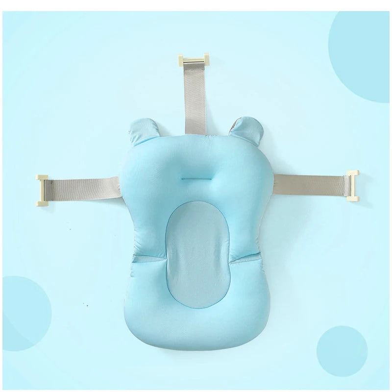 HOMFISH Baby Bath Support Pad Foldable Floating Seat Adjustable Newborn Bathing Cushion Infant Safety Net Hammock