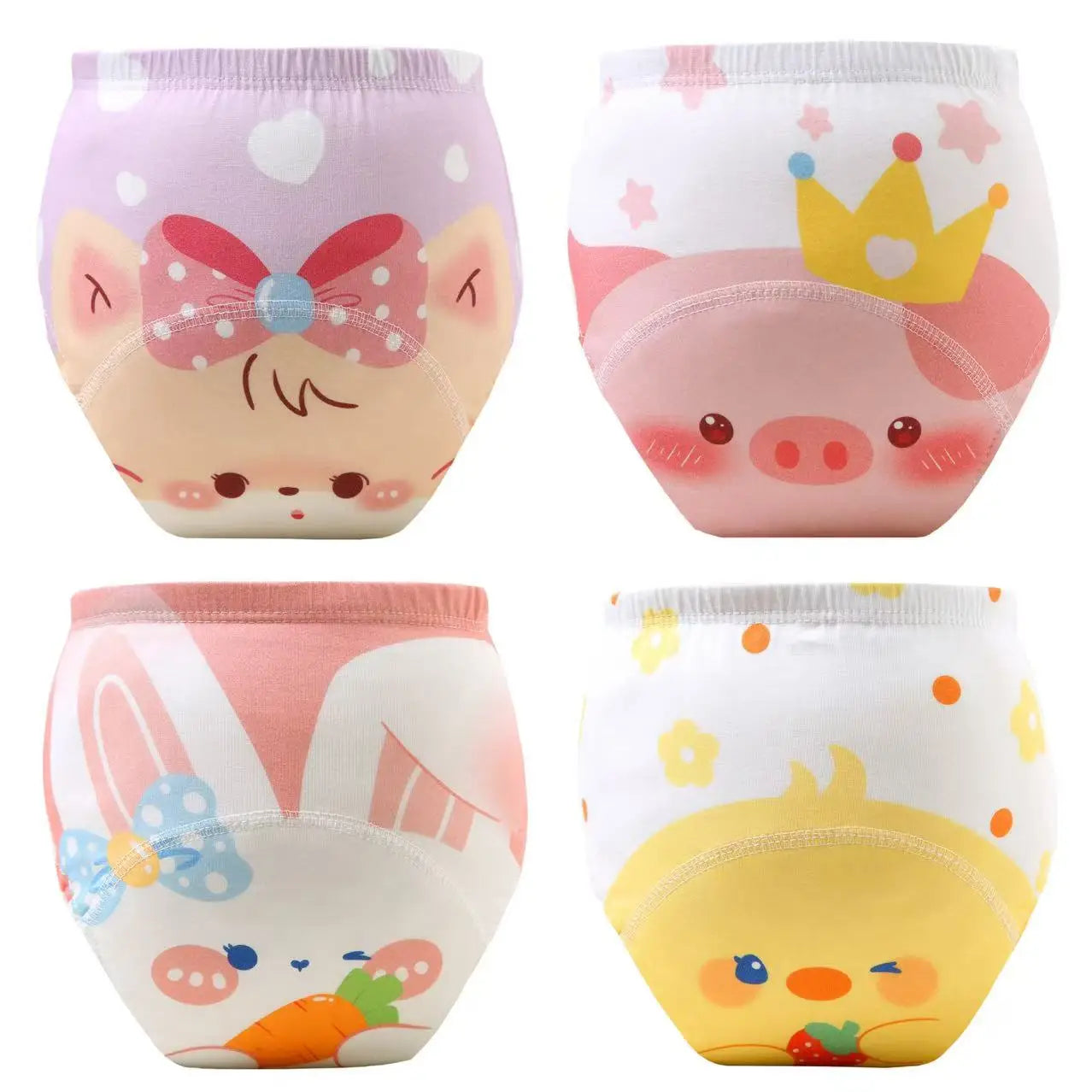 4PCS Baby Waterproof Diapers Pee Shorts Underwears Reusable Soft Ecological Cotton Toddler Potty Training Pants For Boys Girls - MamaNest