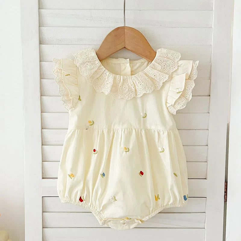 Summer Princess Dress for Girls - Cotton Embroidery Dress - MamaNest