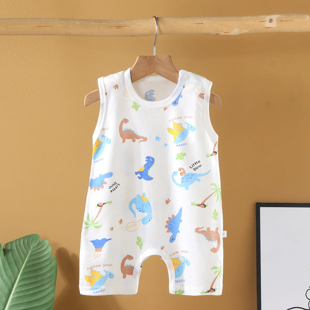 Cotton Baby Crawling Romper - Soft Lightweight Homewear 1-20M - MamaNest