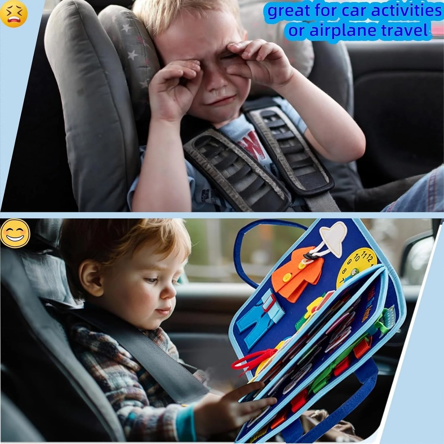 Toddler Busy Board - Montessori Educational Travel Activity Toy - MamaNest