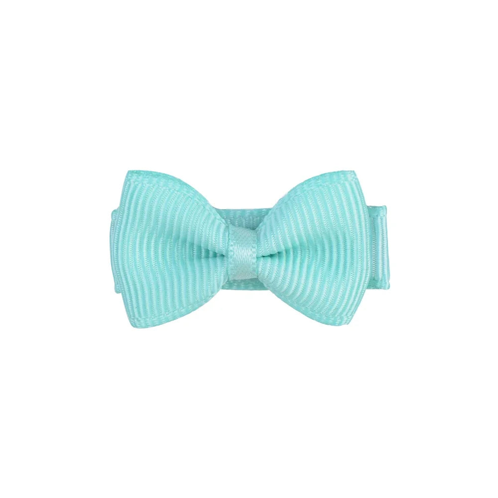 Mini Hair Bows 1.2 Inch - Solid Colour Ribbon Clips for Girls - MamaNest