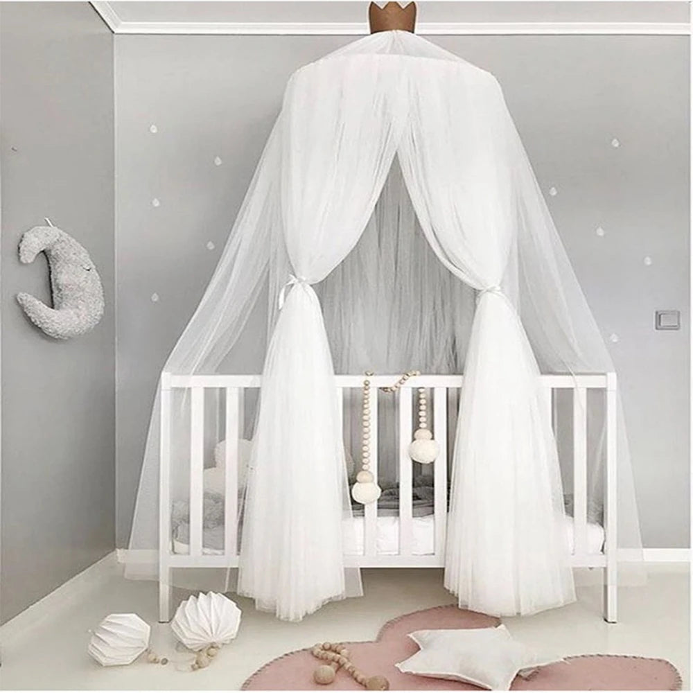 Elegant Bed Canopy Mosquito Net - Round Dome for Kids - MamaNest