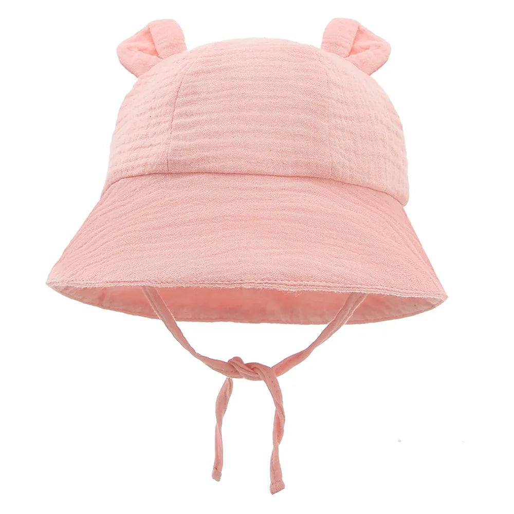 Muslin Baby Sun Hat - Breathable Cotton Summer Cap (3-12 Months) - MamaNest