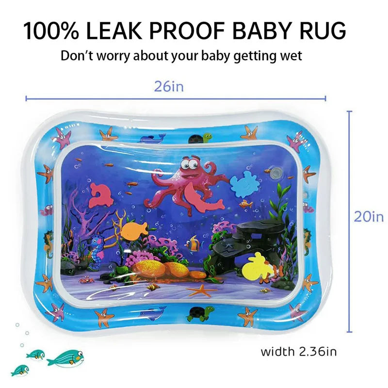 Baby Water Play Mat - Inflatable Tummy Time Activity Mat