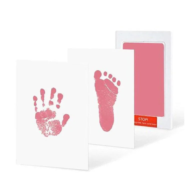 Baby Footprints Handprint Non-toxic Safe No Touch Skin Inkless Ink Pads Kits for 0-10 Months Newborn Pet Dog Footprint Souvenir