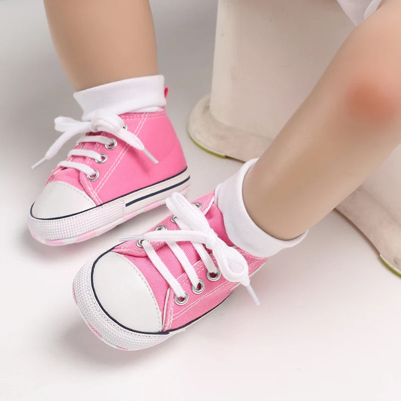 Baby Canvas Sneakers - Anti-Slip First Walker Shoes - MamaNest