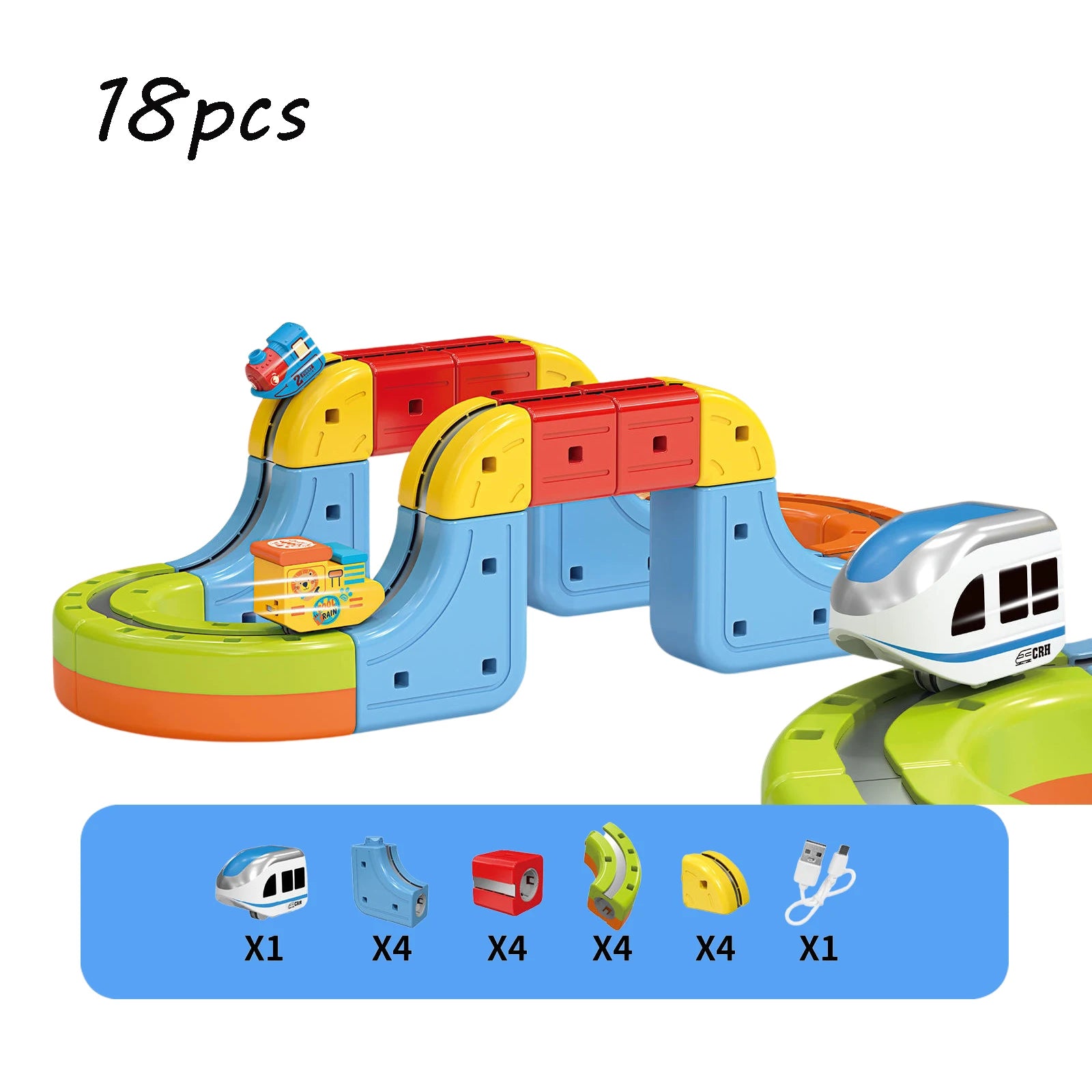 Magic Track Train Set - DIY Building Block Railway Toy - MamaNest