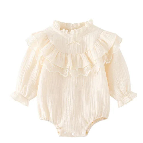 Baby Girl Romper Set - Korean Style Cotton Print with Hat 0-24M - MamaNest