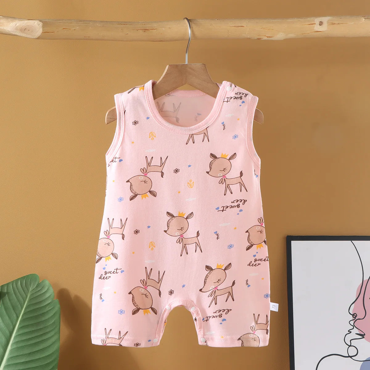 Cotton Baby Crawling Romper - Soft Lightweight Homewear 1-20M - MamaNest