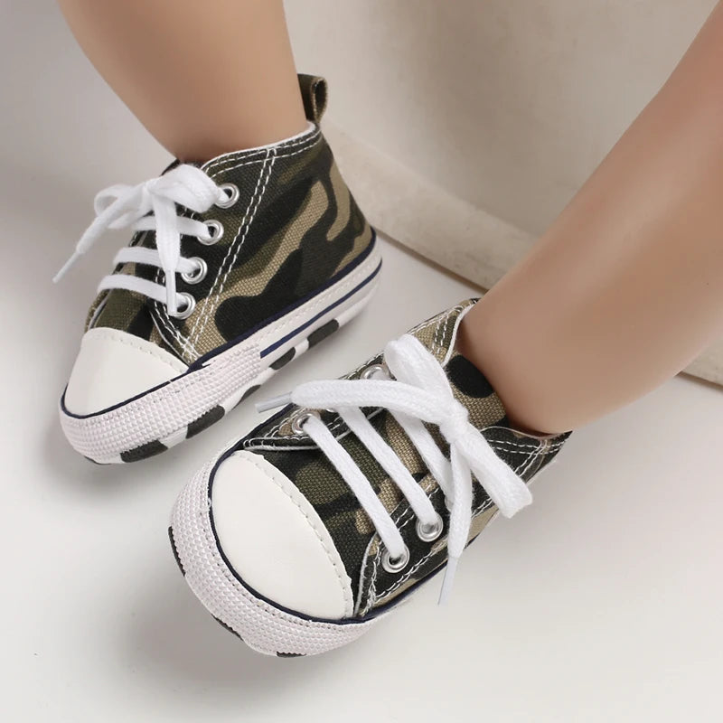 Baby Canvas Sneakers - Anti-Slip First Walker Shoes - MamaNest