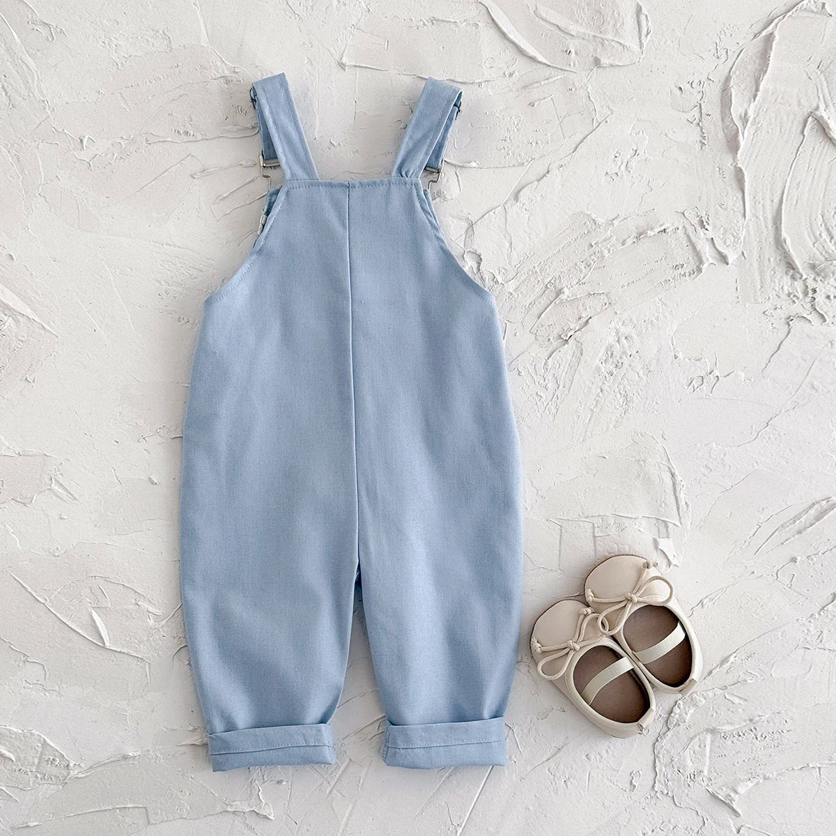 Baby Suspender Romper - Flower Embroidery Overalls with Pockets - MamaNest