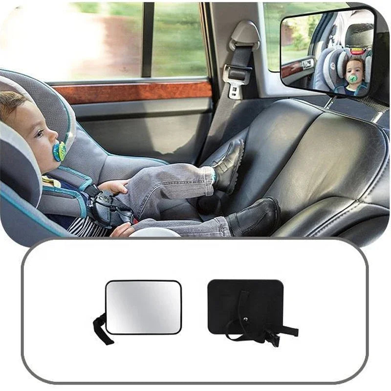 Baby Car Mirror - Wide Adjustable Rear-Facing View Mirror