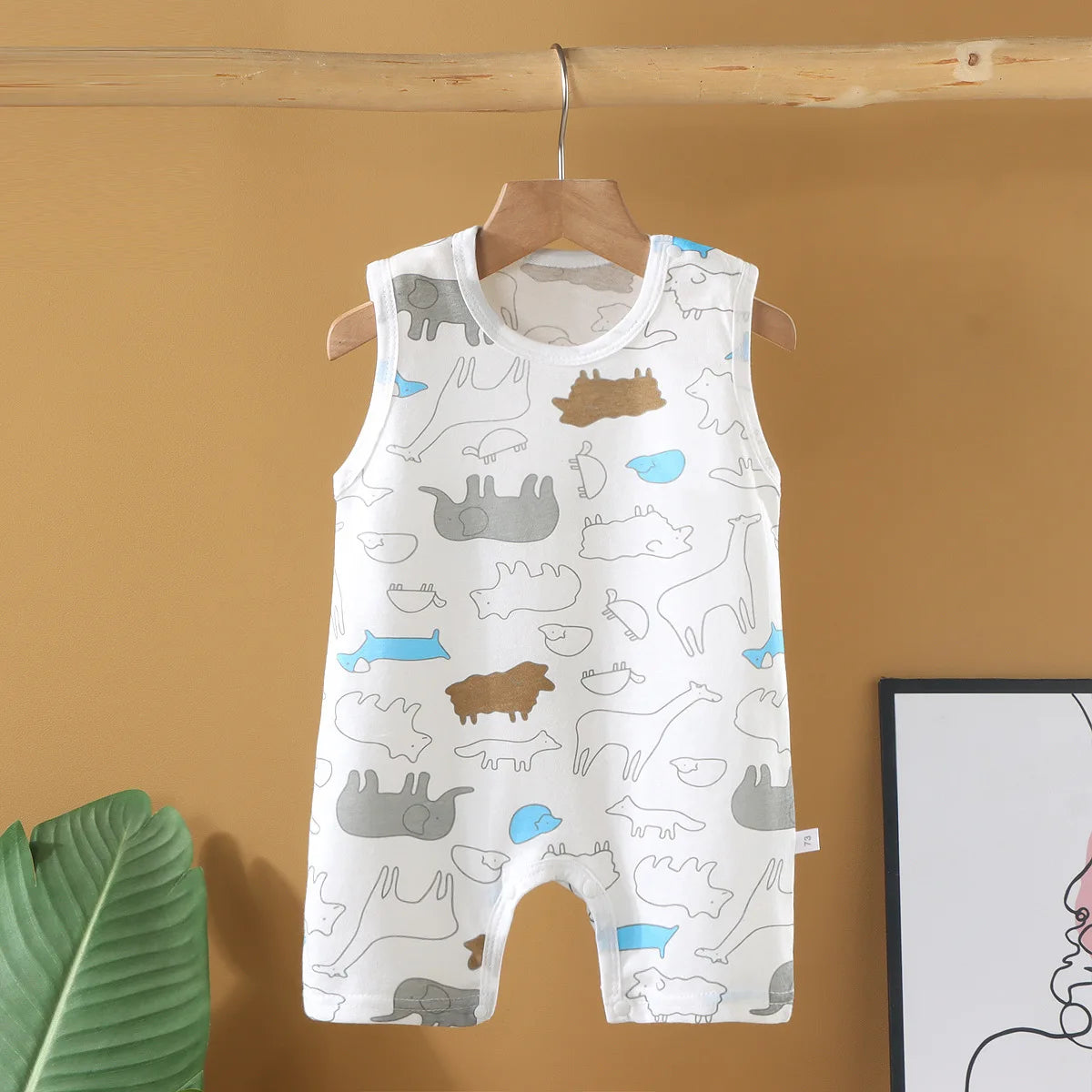 Cotton Baby Crawling Romper - Soft Lightweight Homewear 1-20M - MamaNest