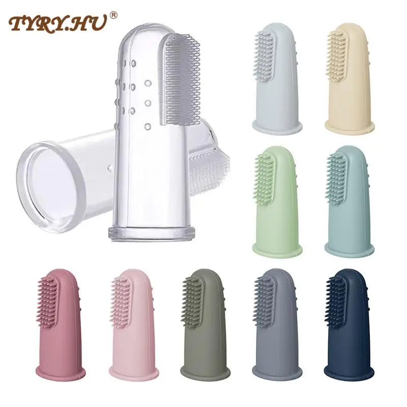 Baby Finger Toothbrush Set - Silicone Infant Dental Care (3 Pack) - MamaNest
