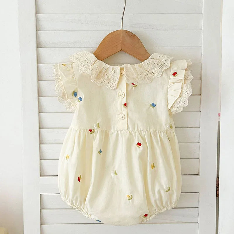 Summer Princess Dress for Girls - Cotton Embroidery Dress - MamaNest