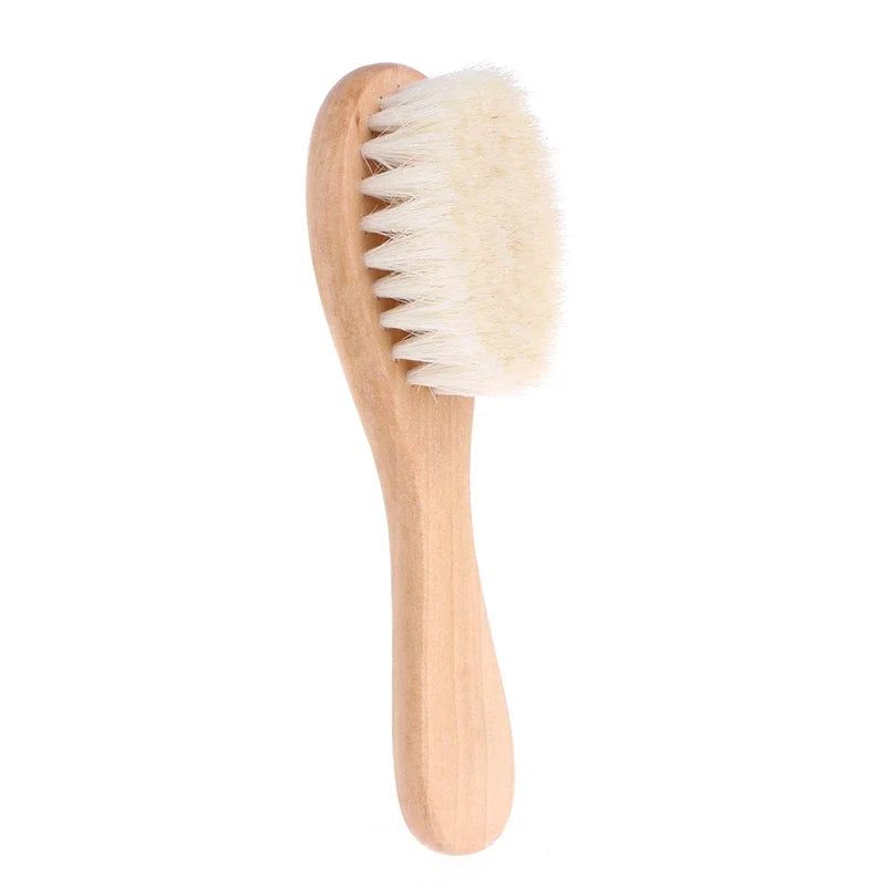Baby Wooden Hair Brush & Comb Set - Soft Bristle Grooming Kit - MamaNest