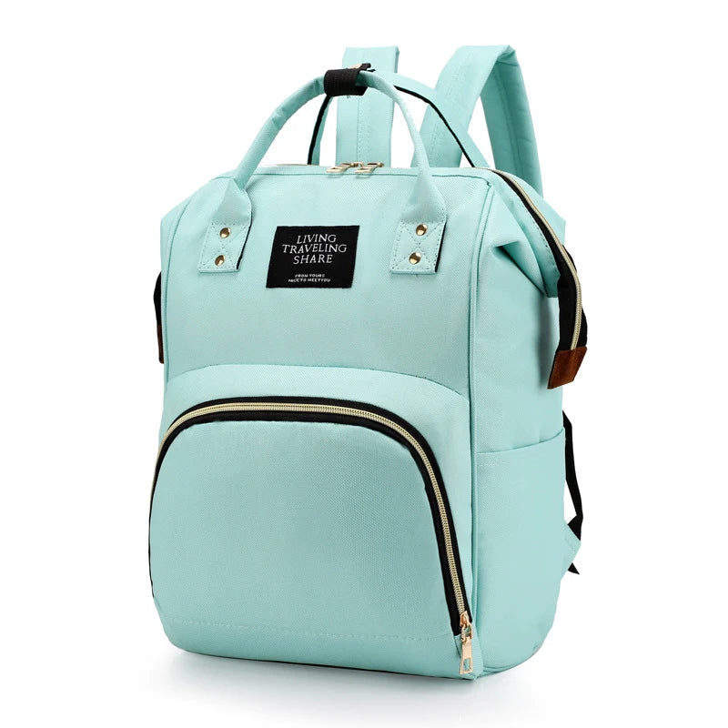 Large Canvas Nappy Bag with Insulated Bottle Holder - Mum Bag - MamaNest
