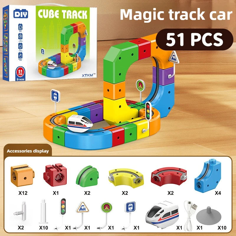 Magic Track Train Set - Electric Building Blocks Educational Toy - MamaNest