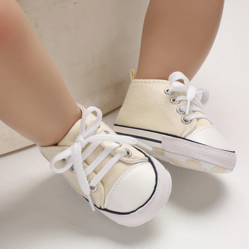 Baby Canvas Sneakers - Anti-Slip First Walker Shoes - MamaNest