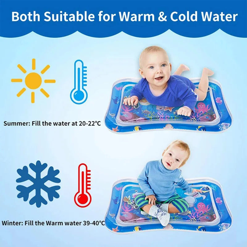 Baby Water Play Mat - Inflatable Tummy Time Activity Mat