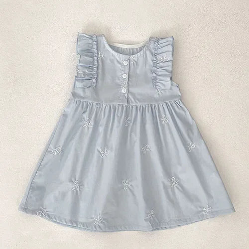Summer Princess Dress for Girls - Cotton Embroidery Dress - MamaNest