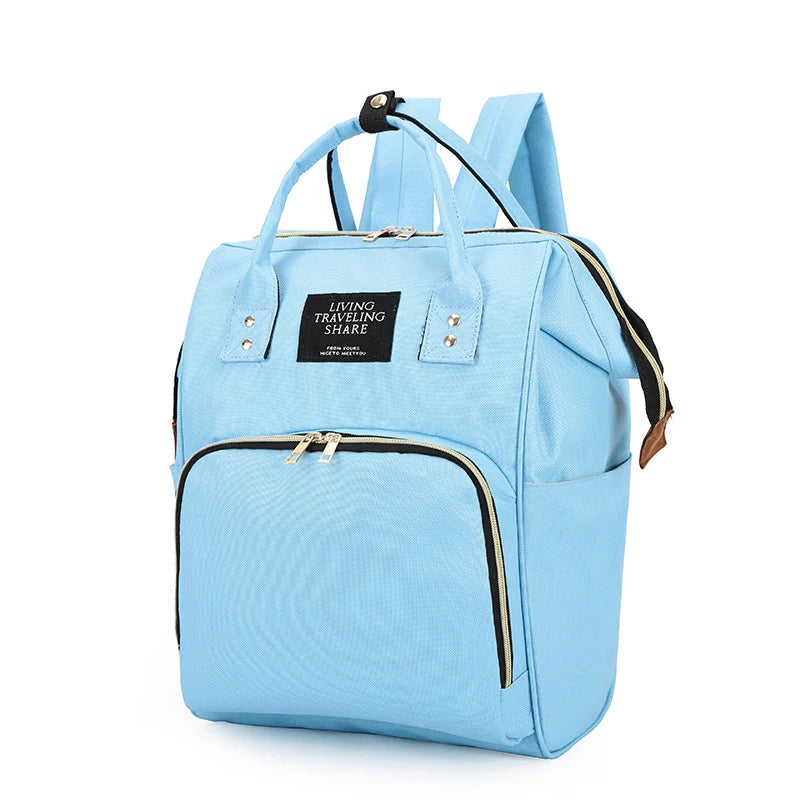 Large Canvas Nappy Bag with Insulated Bottle Holder - Mum Bag - MamaNest