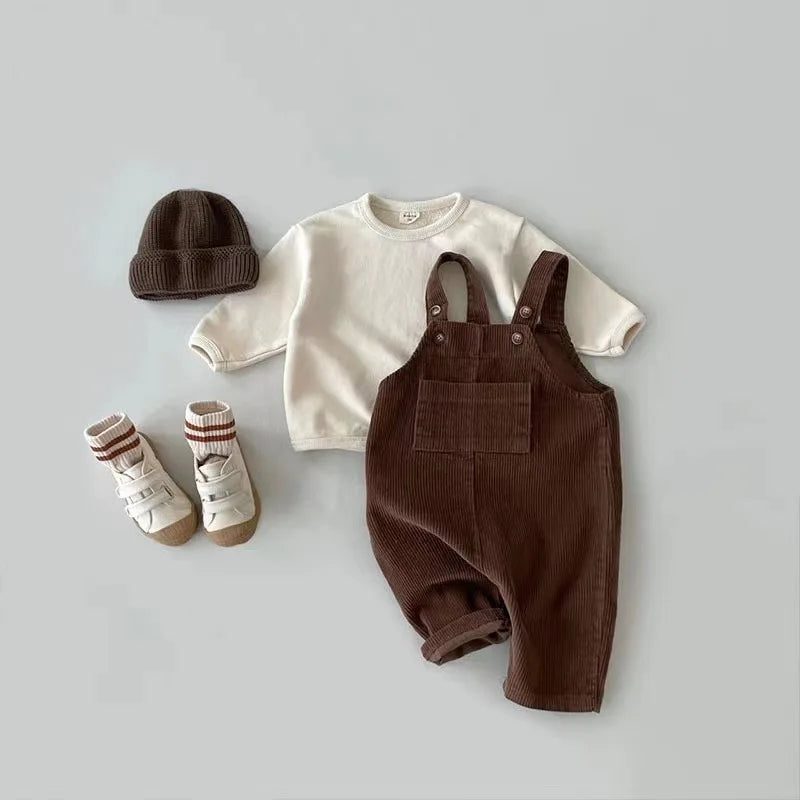 Corduroy Suspender Romper - Toddler Baby Playsuit Jumpsuit for Spring - MamaNest