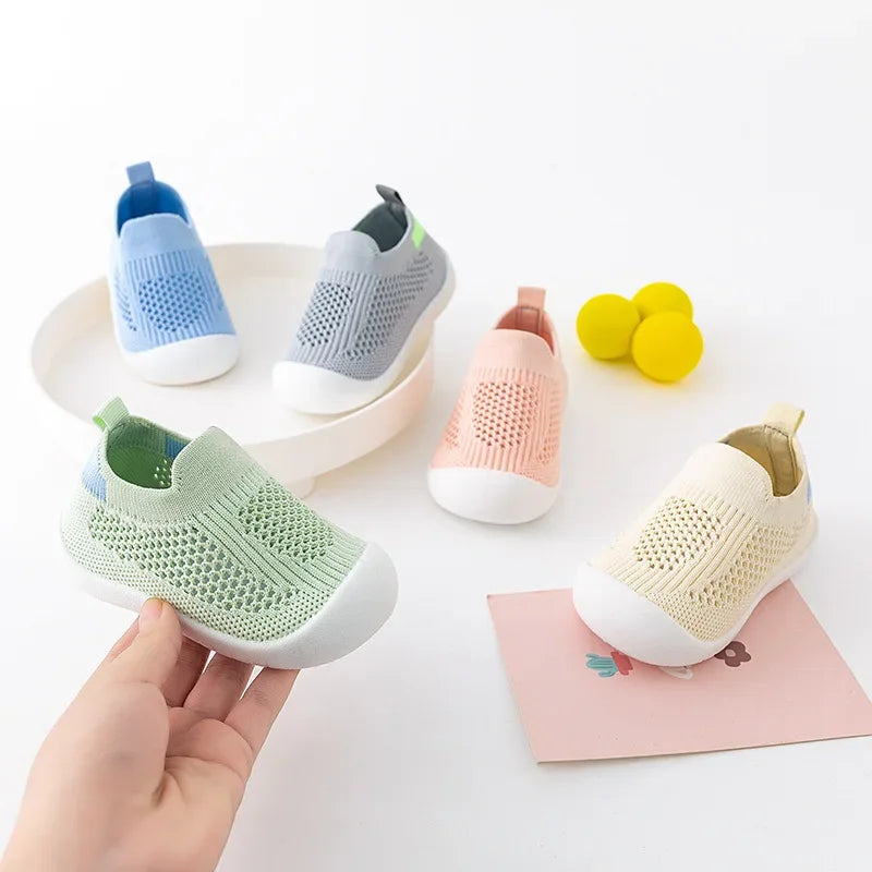 Baby Mesh Shoes - Breathable Slip-On Sneakers (0-3T) - MamaNest