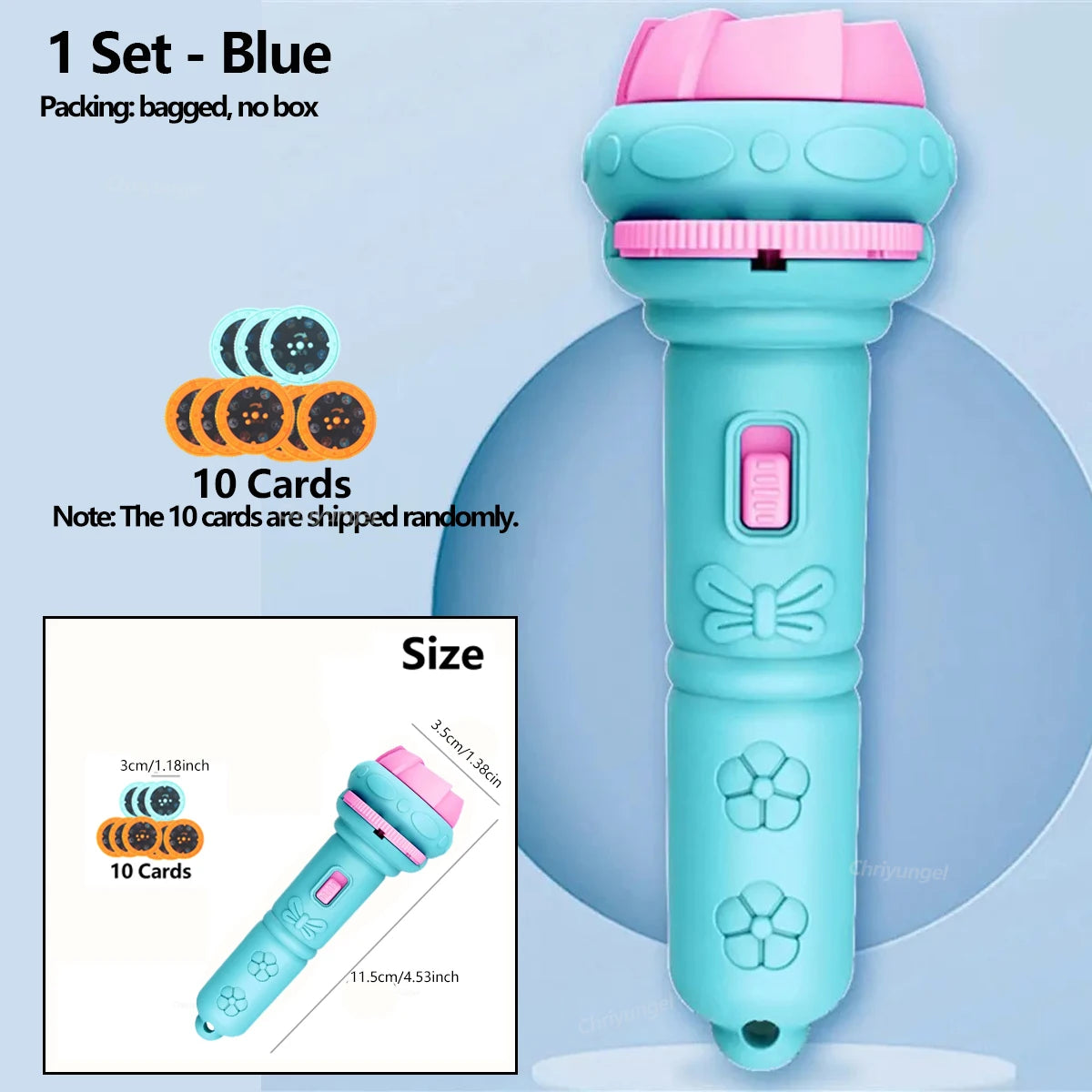 10Pcs Cartoon Projector Flashlight Cards, Creative Kids Flashlight Toy Projector for Children, Bedtime Story Toy for Babies