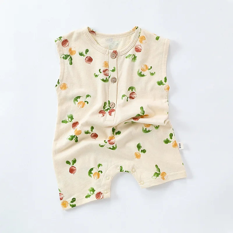 Cotton Baby Romper - Sleeveless Summer Jumpsuit for Newborns 0-24M - MamaNest