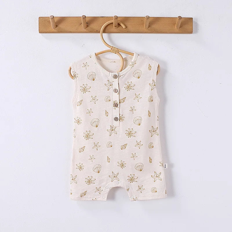 Cotton Baby Romper - Sleeveless Summer Jumpsuit for Newborns 0-24M - MamaNest