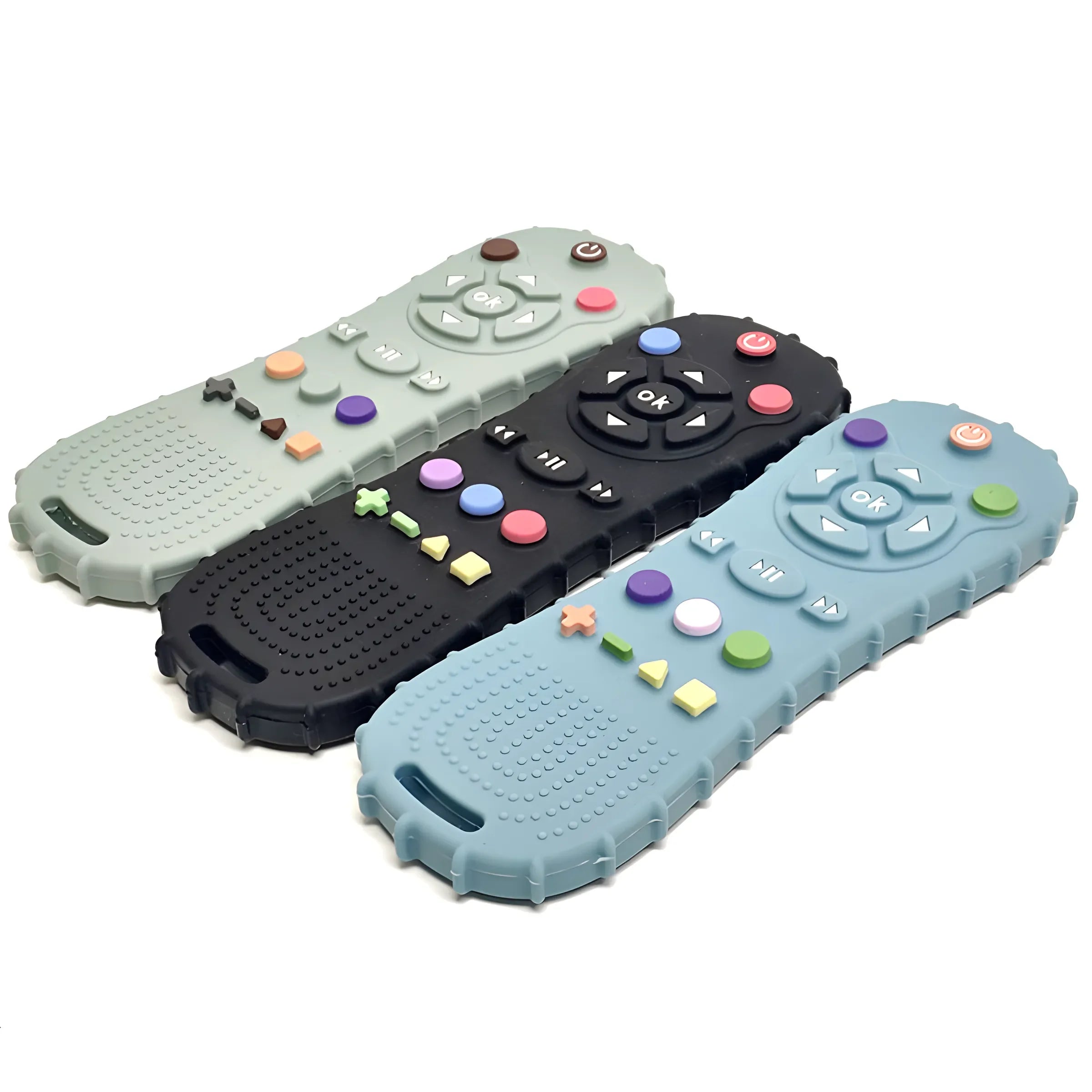 1/3PCS Baby Remote Control Teether Silicone Baby Anti-Eating Gloves Pacifier Bracelet Teething Stick Biting Toys