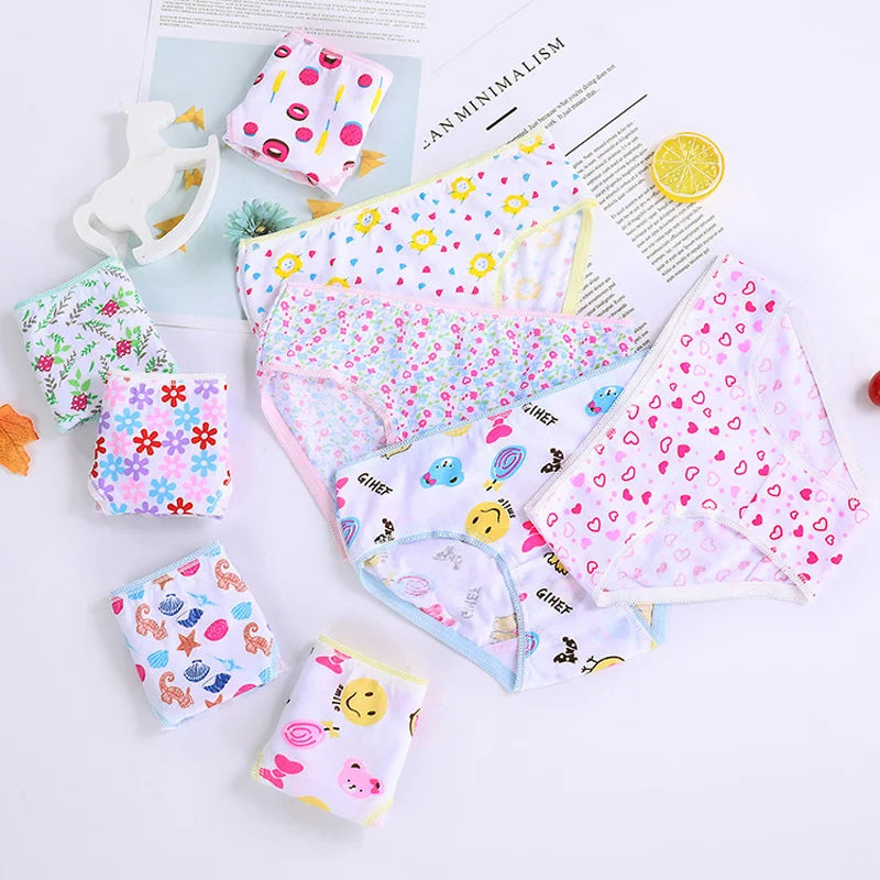 Girls Cotton Underwear 12-Pack - Soft Briefs for Kids - MamaNest