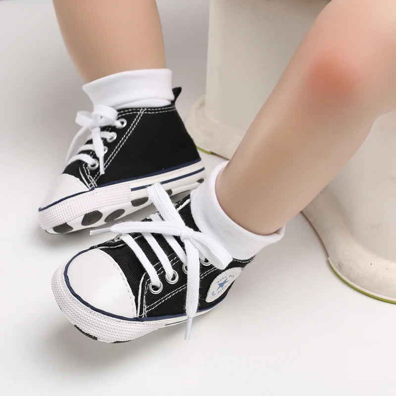 Baby Canvas Sneakers - Anti-Slip First Walker Shoes - MamaNest